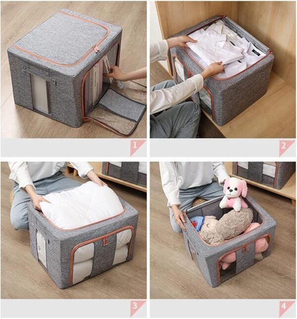 Fabric Linen Clothes Storage Organizer - Image 2
